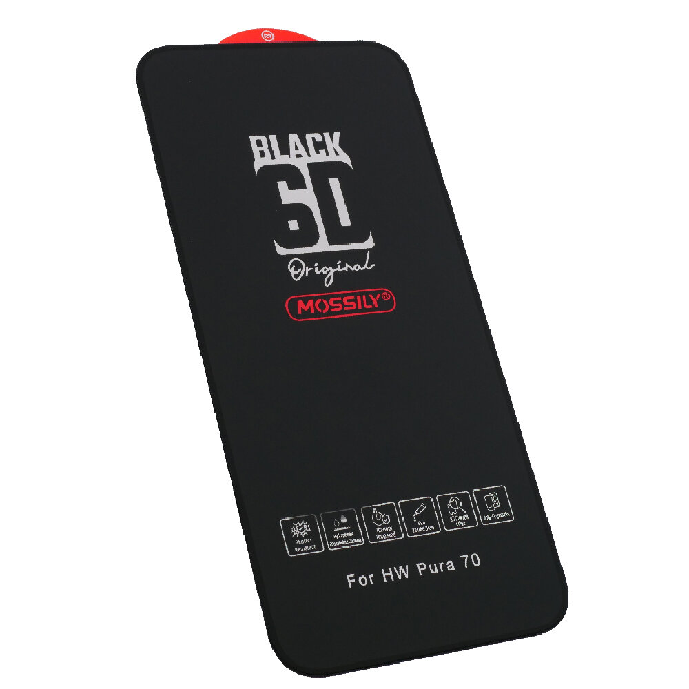 Защитное стекло 9H Black для Huawei Honor Pura 70 черная рамка т/у