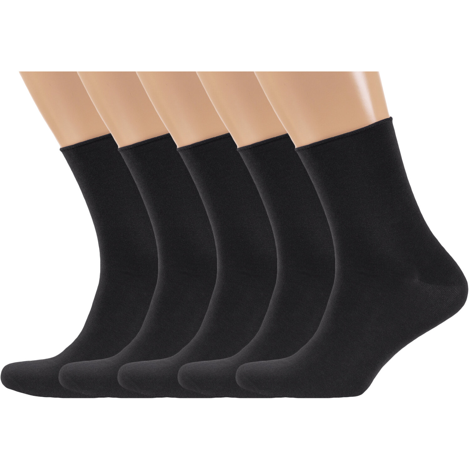 Носки RuSocks, комплект, 5 пар, размер 29-31, черный
