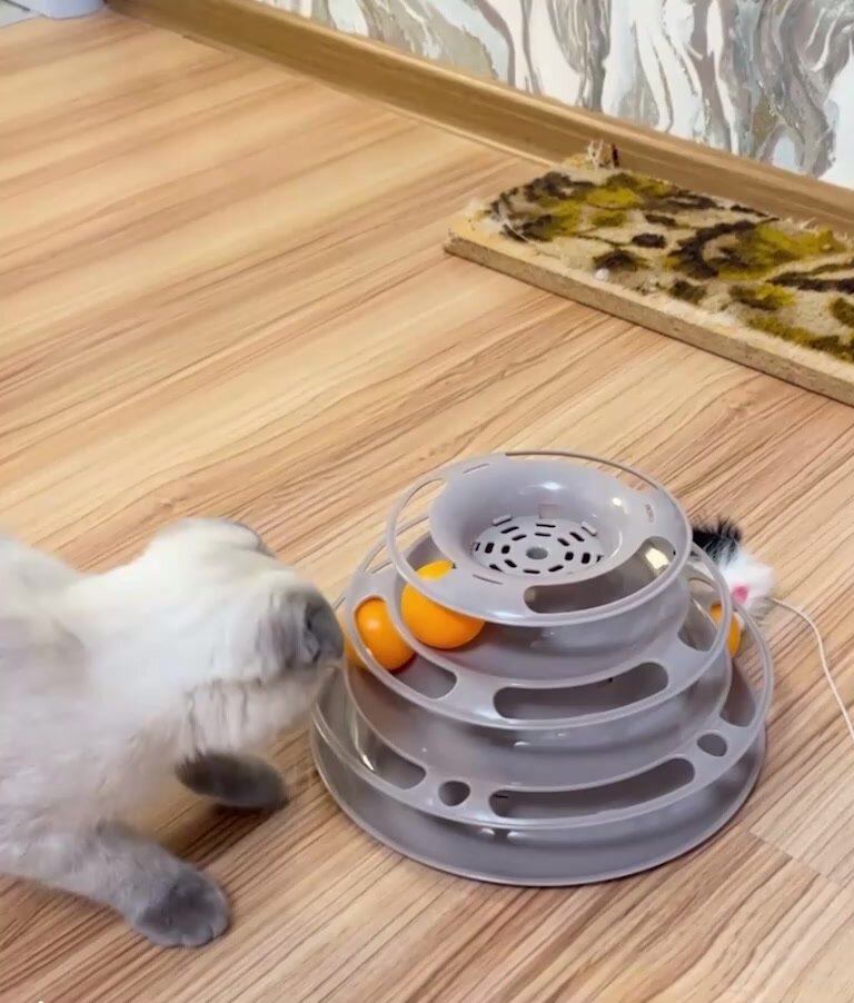 Интерактивная игрушка пирамидка для кошек, котов, котят, дразнилка, игровой комплекс — фото 1