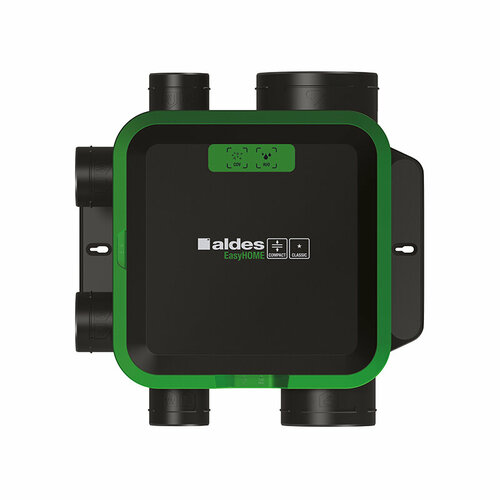 Вентилятор ALDES EasyHome PureAir Compact Classic однонаправленный, вытяжной, 2 датчика, 5-ть помещений, для квартир и коттеджей, 241 м3/ч, 140 Па