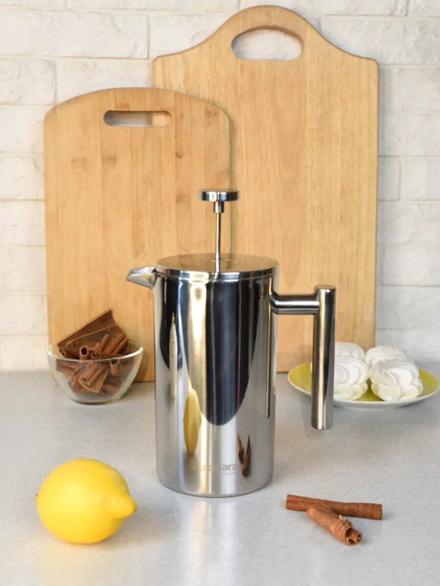 Чайник заварочный из нержавеющей стали, Kukmara, 1 л, серый металлик