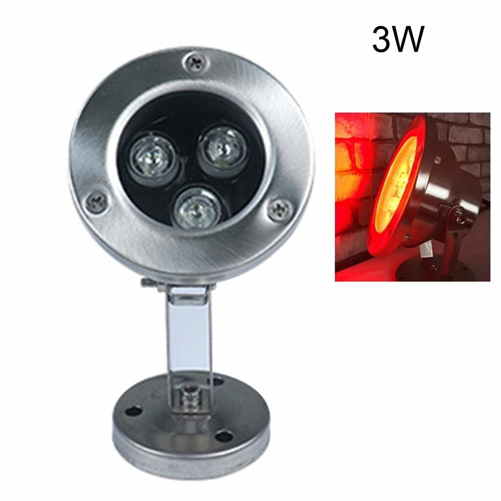 12V 24V нержавеющая сталь бассейн светильник   красный 3W