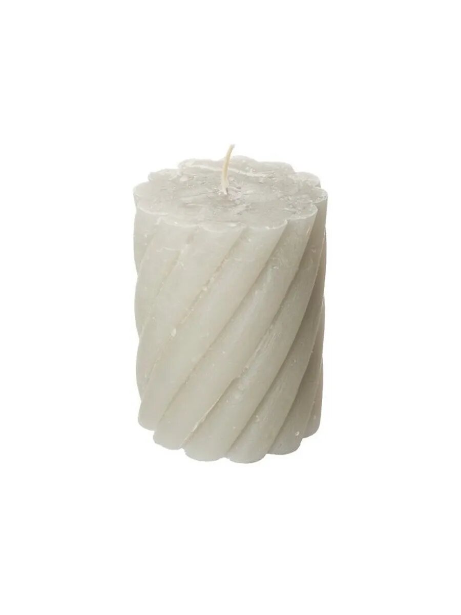 Свеча витая Рустик 74х100 Светло-серый