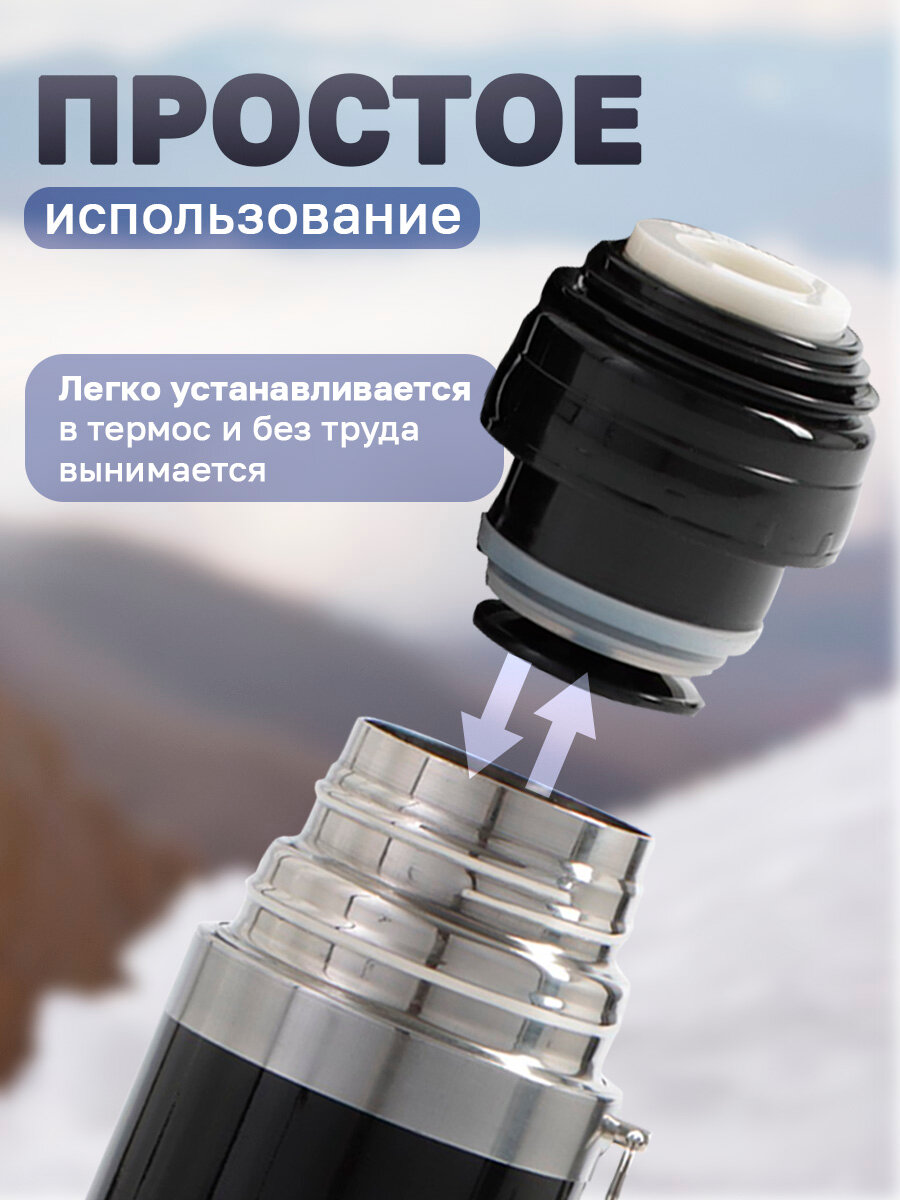 Пробка для термоса-гильзы TAKE IT EASY, 350 мл и 500 мл, 4.8 х 4.8 см — фото 1
