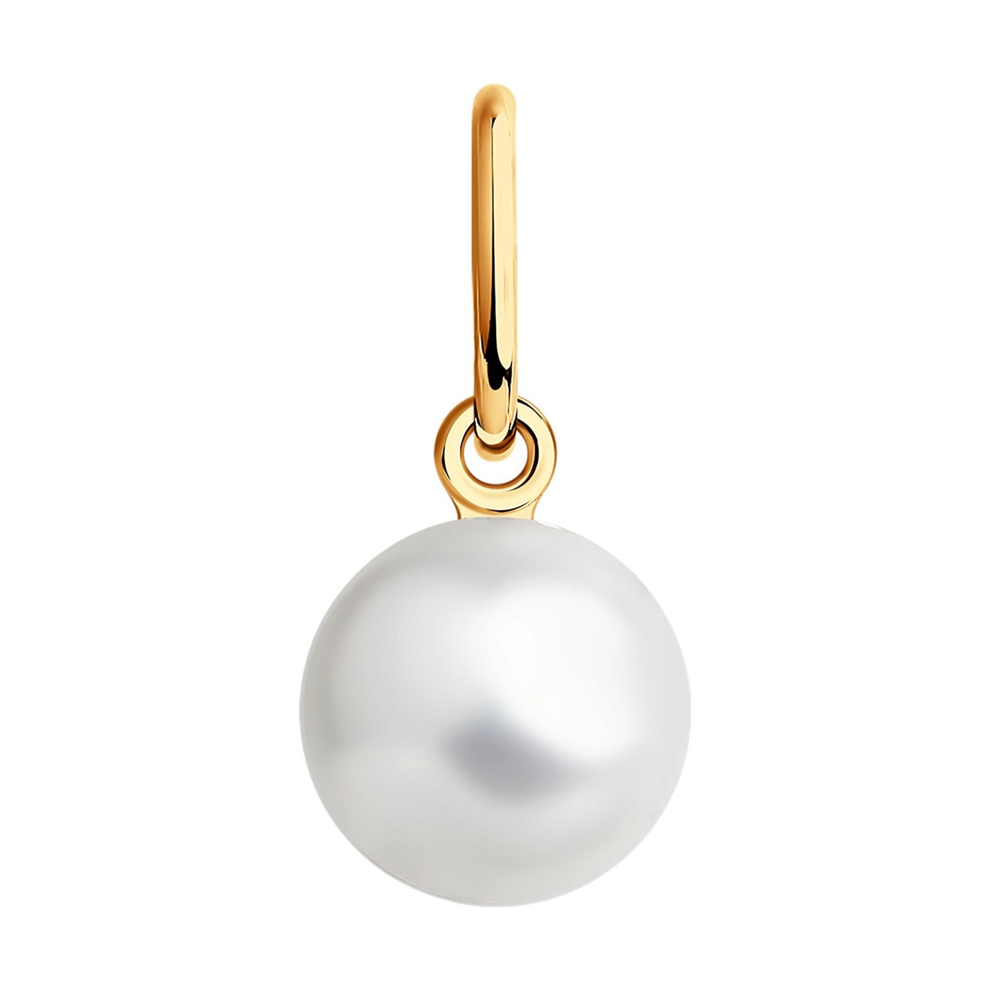 Подвеска, красное золото, 585 проба, жемчуг