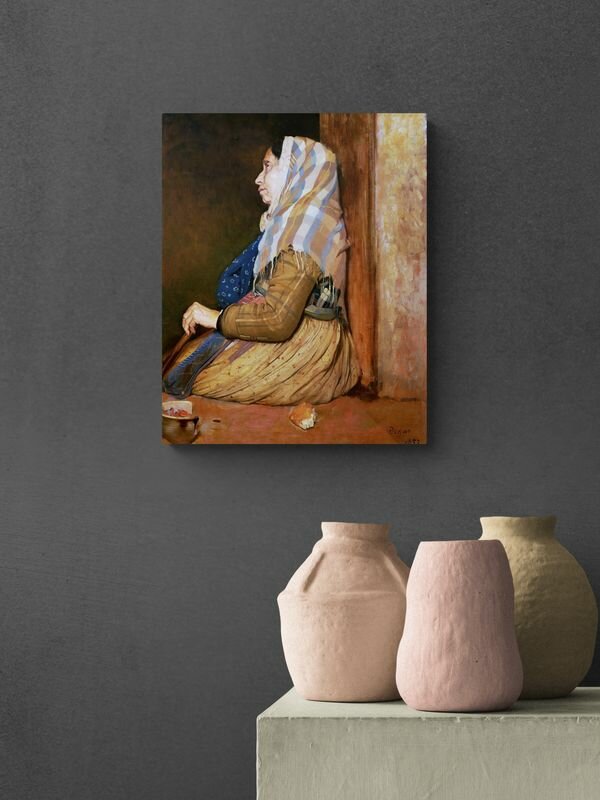 Эдгар Дега "Римская нищенка". Картина 60х50 см — фото 1