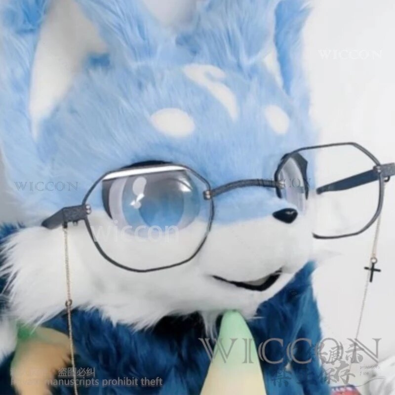 Animal Glasses Fursuit Accessories Kigurumi Mask Furry Costume Фурри Костюм Head Base Kig Fursuit Suit Halloween Kemono Head Cat, Glasses 6, Один размер, Унисекс