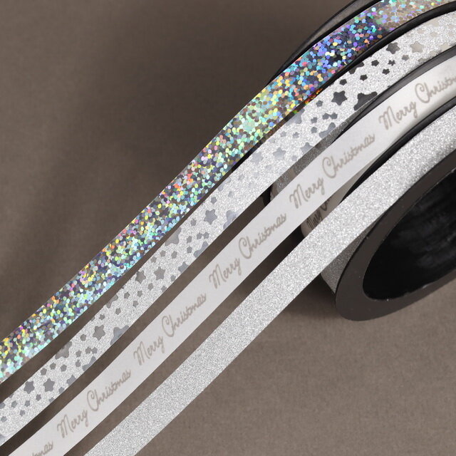 Набор декоративных лент Silver Christmas 16 м*1 см Koopman ATC000860-3