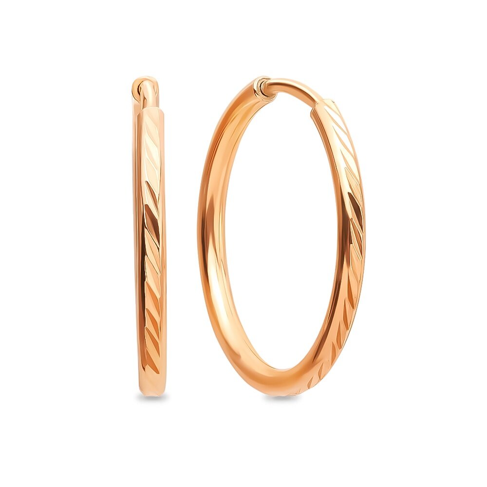 Серьги конго 585GOLD, серебро, 925 проба, золочение