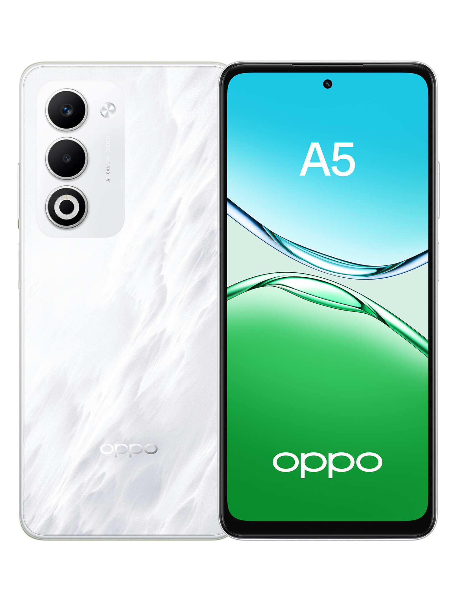 Смартфон OPPO A5 8/256 Гб, цвет жемчуг, IP 65 защита, 6000 мАч — фото 1