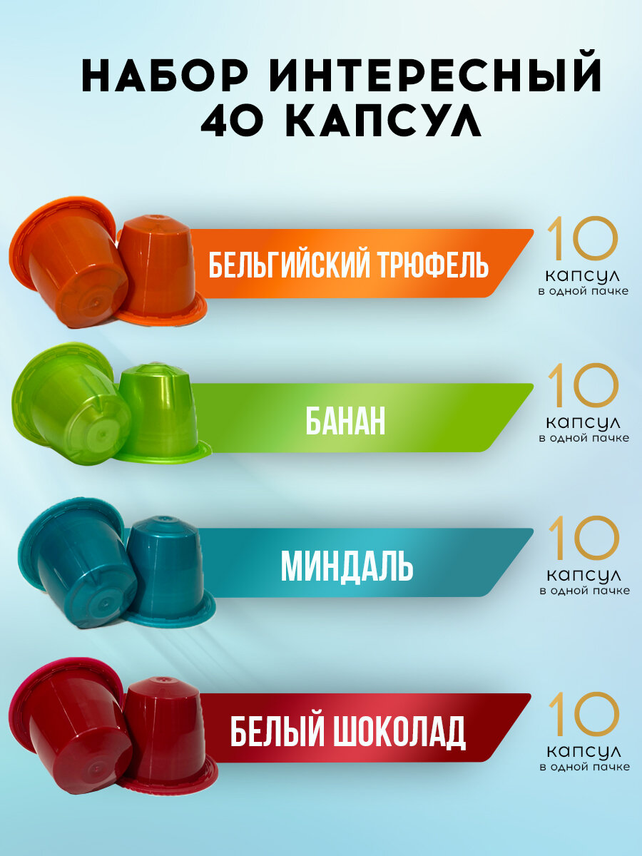 "Интересный аромат" - набор капсул для кофемашины Nespresso/ Вкусный кофе — фото 1