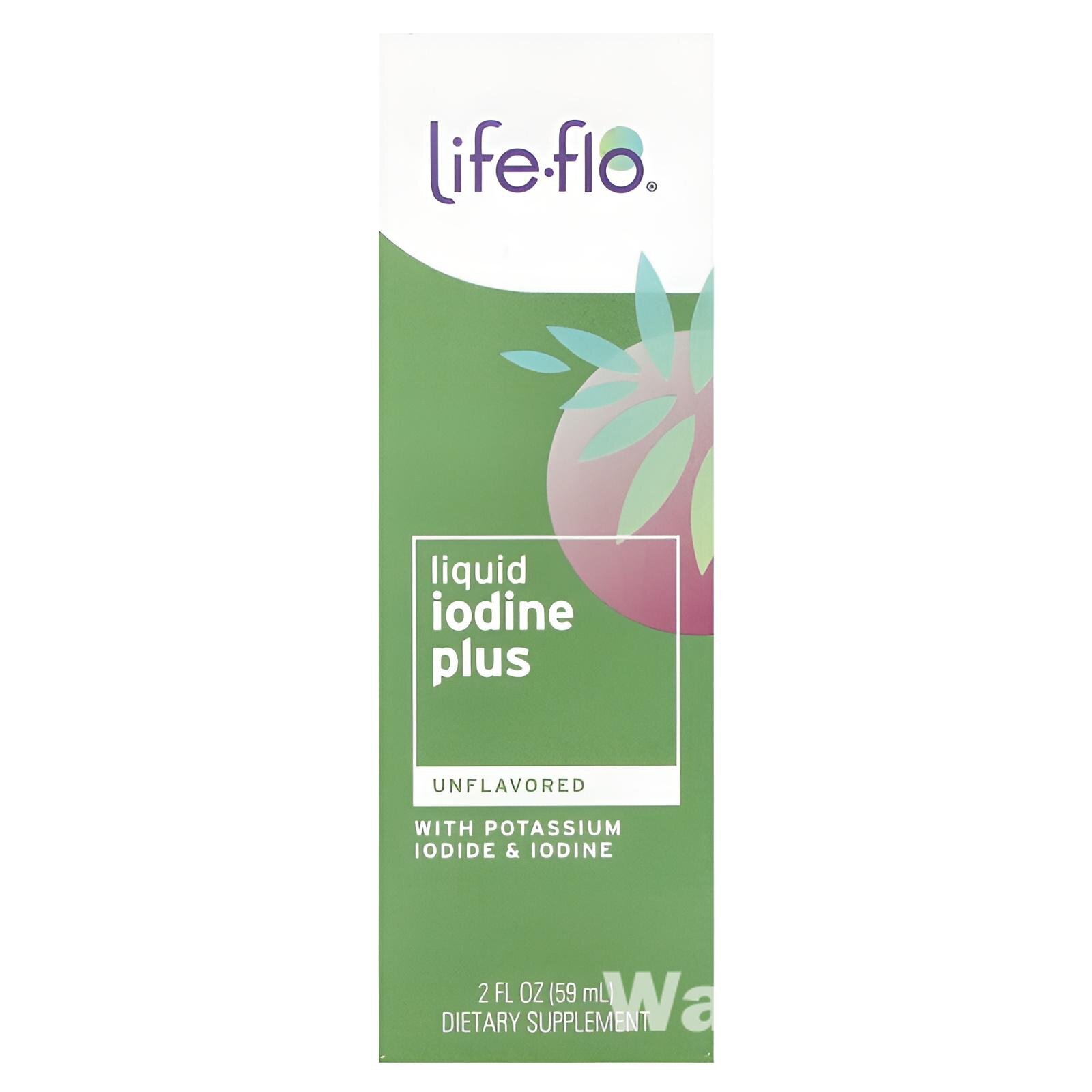 Йод Life-Flo Plus, жидкий, для щитовидной железы, нейтральный, 59 мл