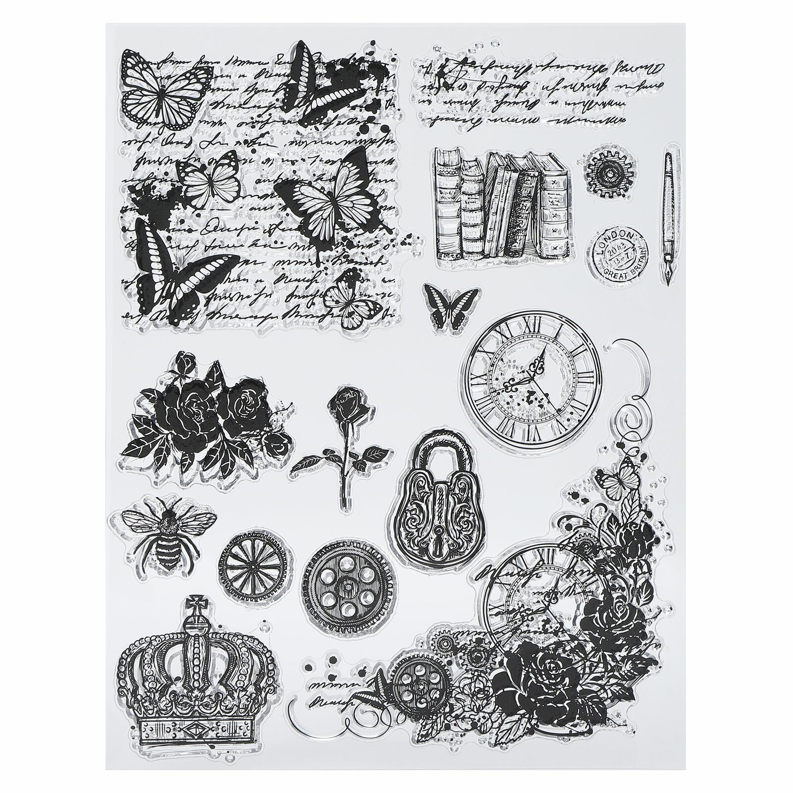 Набор штампов TPR для декора дневников и творческих журналов