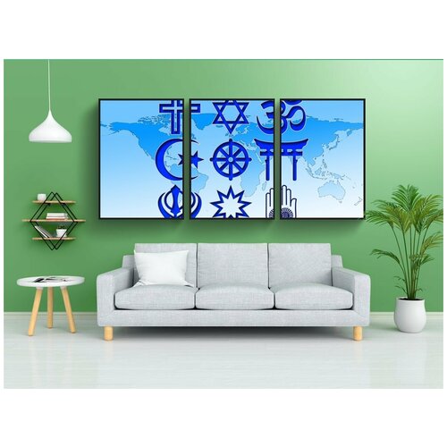 фото Набор модулных постеров для интерьера "религия, вера, христианство" 60x90 см. в тубусе, без рамки lotsprints