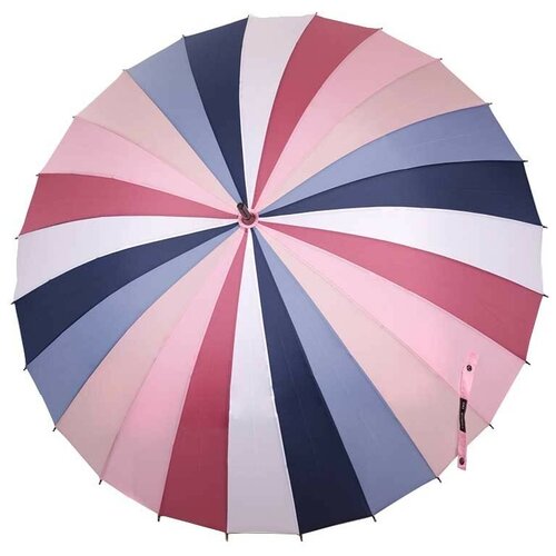 Зонт-трость Три слона, розовый, мультиколор женский зонт радуга разноцветный 24 спицы с чехлом meddo