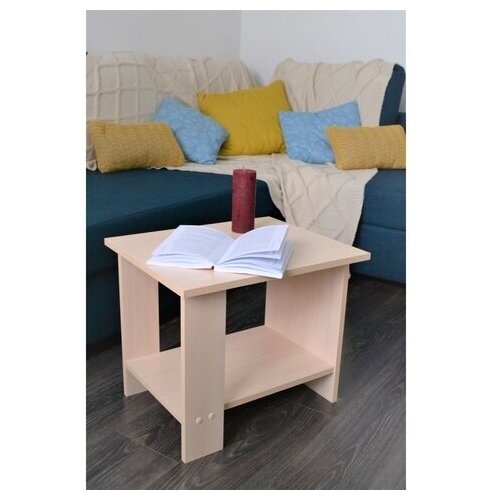 Стол журнальный, прямоугольный с полкой, Венге, 49х40 см