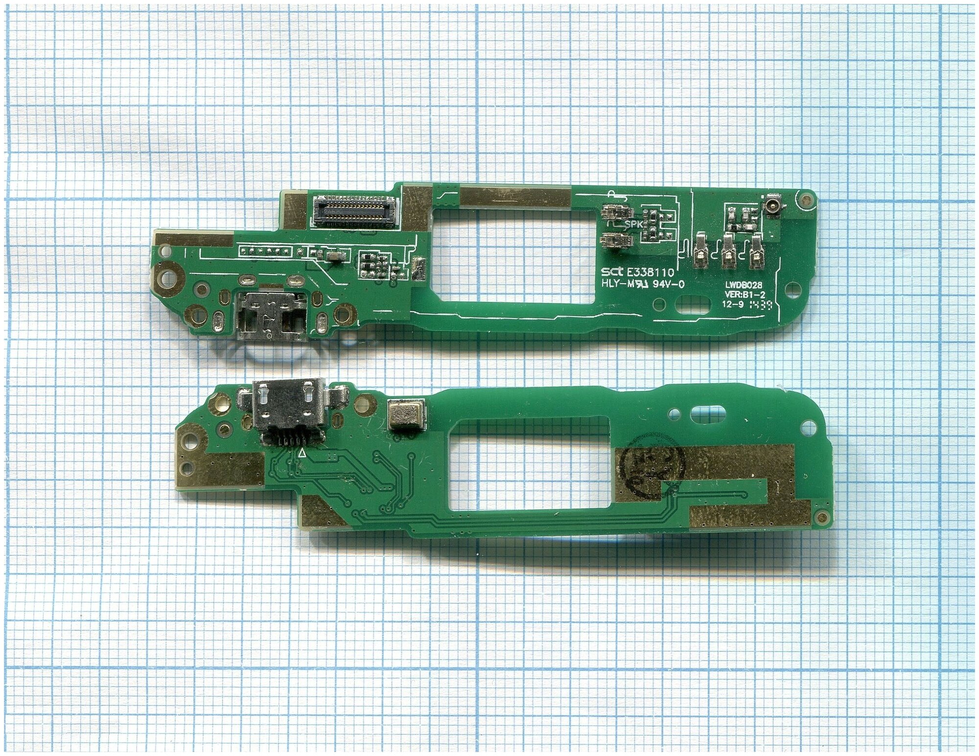 Разъем Micro USB для HTC Desire 816G (плата с системным разъемом)