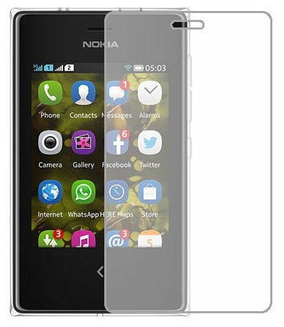 Nokia Asha 503 защитный экран Гидрогель Прозрачный (Силикон) 1 штука