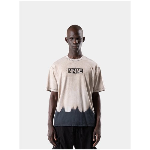 Футболка NemeN Logo Discharged T-Shirt, бежево-черный, S