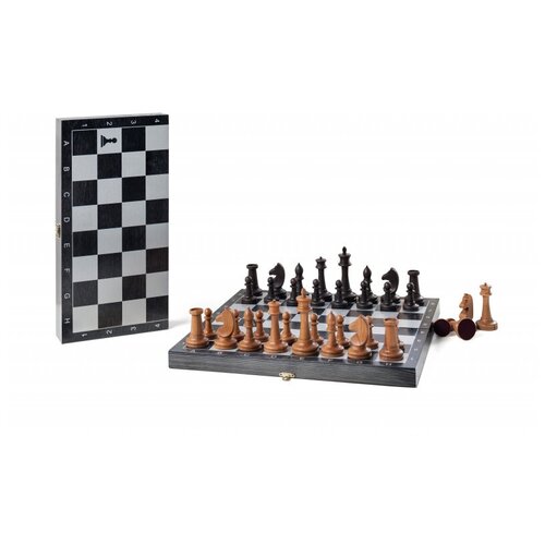 фото Без тм шахматы турнирные фигуры буковые большие с доской 342-19 40*40 см черный фабрика игр