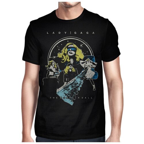 Футболка DreamShirts Леди Гага Мужская черная S