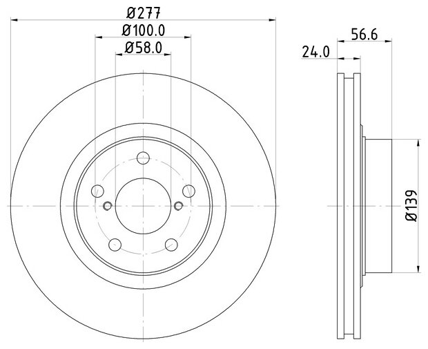 Тормозной диск передний NISSHINBO ND7003K