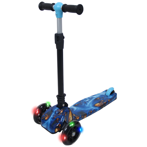 фото Самокат фортуна bq-568 оранжевый граффити светящиеся колеса alis