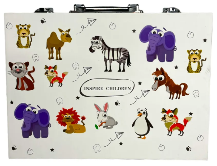 Набор для рисования детский художественный набор в чемоданчике / Лучший подарок для ребенка / набор юного художника 48 предметов