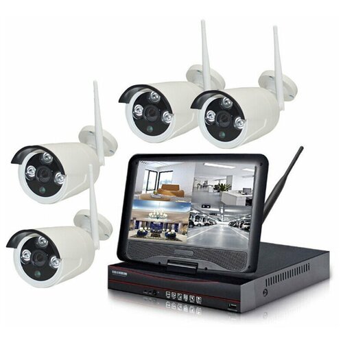 Комплект Wi-Fi камер для видеонаблюдения с монитором Combox (4шт)