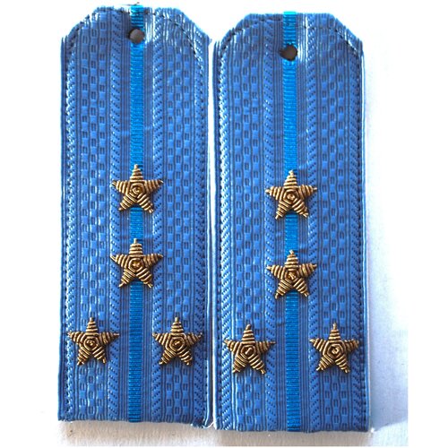 погоны ввс подполковник темно синие с 2 голубыми просветами вышивка канитель латунь на картоне Погоны ВВС/ капитан/голубые/голубой просвет/на картоне