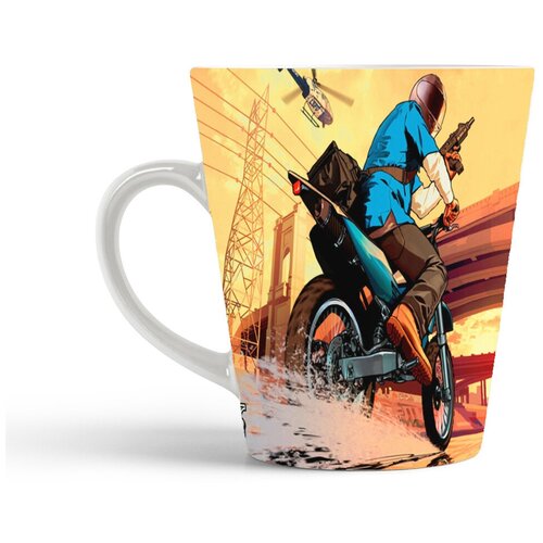 фото Кружка-латте coolpodarok grand theft auto gta гта (на мотоцикле)