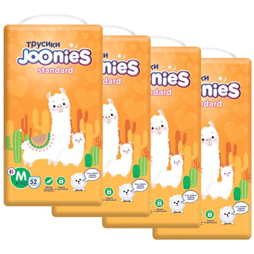 Joonies трусики Standart M, 6-11 кг, 52 шт., 4 уп.