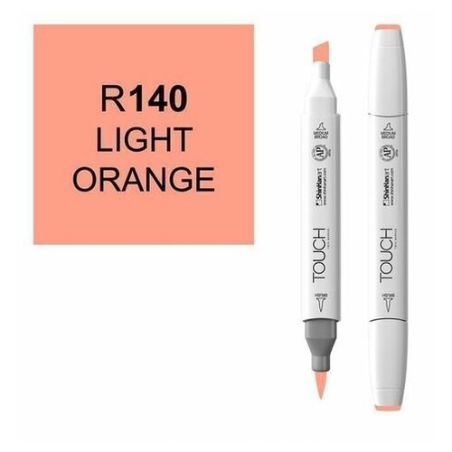 Маркер Touch Twin Brush 140 светлый оранжевый R140