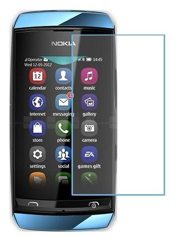 Nokia Asha 306 защитный экран из нано стекла 9H одна штука