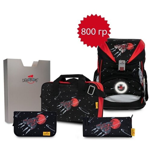 Ранец школьный с наполнением легкий ортопедический DerDieDas ErgoFlex Exklusiv LED 