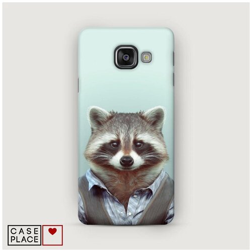 фото Чехол пластиковый samsung galaxy a3 2016 енот в костюме 1 case place
