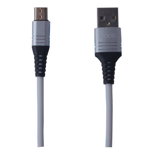 usb дата кабель hoco u60 soul secret charging data cable for lightning 1 2м 2 4a красный USB дата-кабель Hoco U46 Tricyclic silicone charging data cable MicroUSB (1.0 м) White