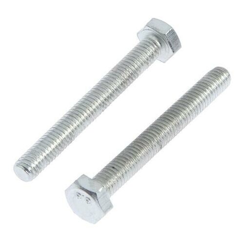 фото Болт с шестигр. головкой tundra krep, din 933, м6 х50, к.п. 8.8, цинк, 2 шт. qwen