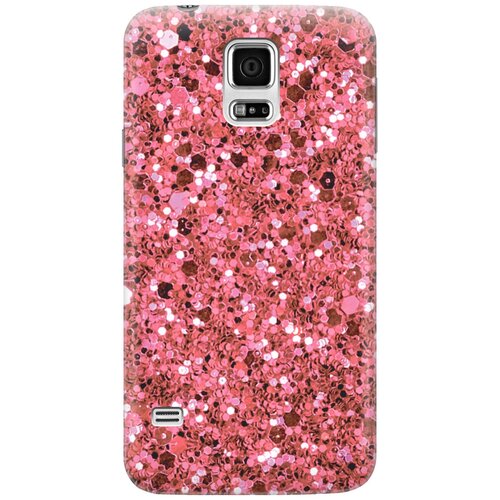 фото Силиконовый чехол на samsung galaxy s5 / самсунг с5 с эффектом блеска "розовые пайетки gosso