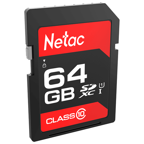 Карта памяти 64Gb Netac P600 SDXC (NT02P600STN-064G-R), Retail version