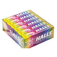 HALLS Карамель леденцовая, Colors, Ассорти, Шоубокс, 25г*12 шт