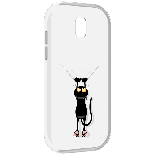 Чехол MyPads Висячий-кот для Caterpillar S42 задняя-панель-накладка-бампер