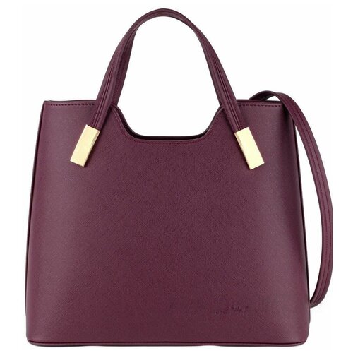 фото Сумка женская тоут l-craft, на плечо, экокожа бордовая, мод.27859