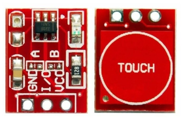 Мини емкостный датчик прикосновения TTP223 (сенсорная кнопка) для Arduino