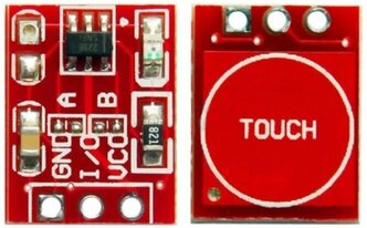 Мини емкостный датчик прикосновения TTP223 (сенсорная кнопка) для Arduino