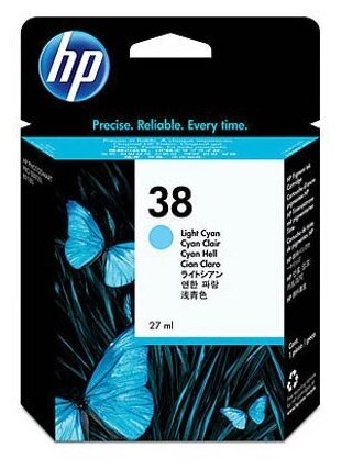 Картридж светло-голубой HP 38 (C9418A) PhotoSmart Pro B9180, B9180gp, оригинальный