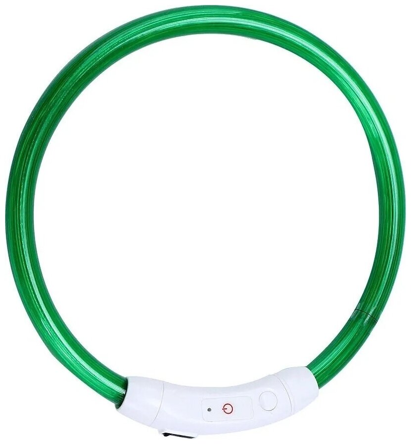 Ошейник для собак USB Rechargeable Flashing Collar, 50 см, зеленый
