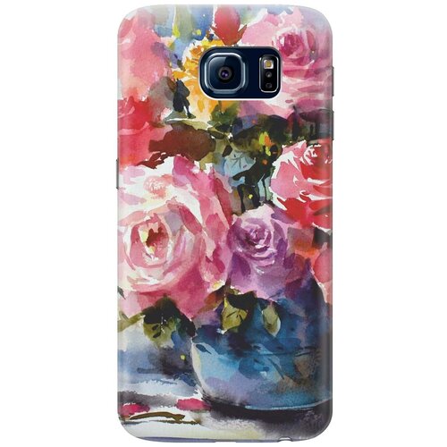 фото Re:pa накладка transparent для samsung galaxy s6 с принтом "акварельный букет цветов"