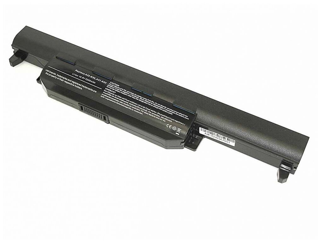 Аккумулятор (Батарея) для ноутбука Asus K55 (A32-K55) 10,8V 5200mAh REPLACEMENT черная