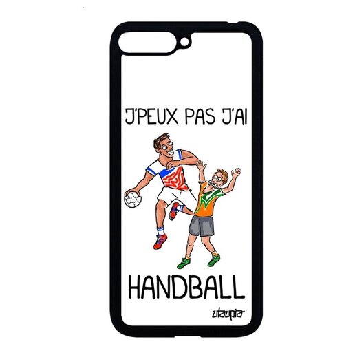 фото Защитный чехол на смартфон // huawei y6 2018 // "не могу - у меня гандбол!" картинка крутой, utaupia, белый
